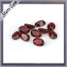 Forma oval granate oscuro rojo piedra semi preciosa natural